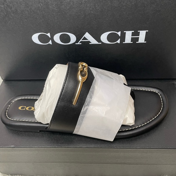 New in box Coach Jada Sandal Black size 5 - Picture 7 of 9